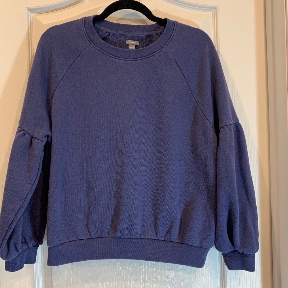 Aerie‎ – Women’s Cotton Sweatshirt with Puff Sleeves - Medium